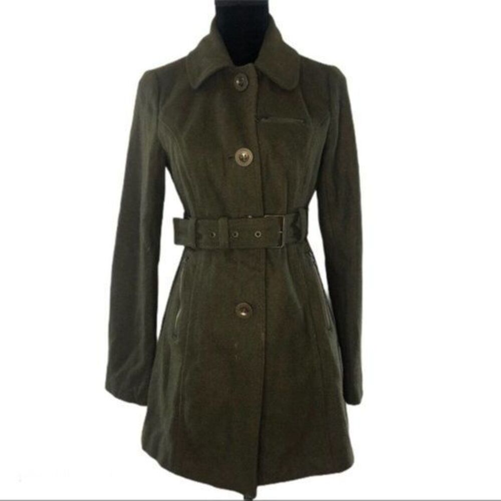 Tulle Green Button Down Coat Size Small